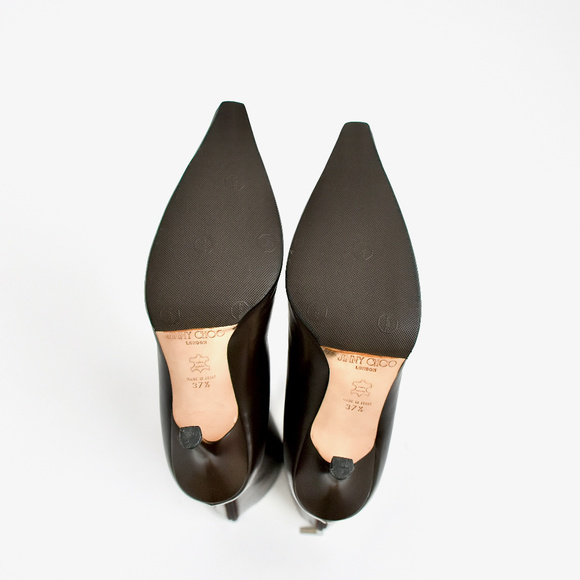 Jimmy Choo London Brown Knee High Zip Boots - Picture 6 of 8